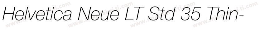 Helvetica Neue LT Std 35 Thin字体转换